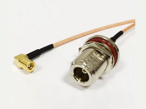 N Female Bulkhead to SMB Right Angle Female RF Caxial Cable